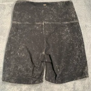 PINK Victoria's Secret Black Acid Wash Bike Shorts thumbnail 6