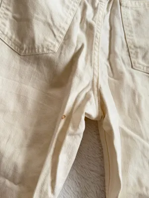 Uniqlo Cream Wide-Leg Pants High Waisted thumbnail 5