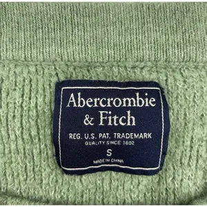 Abercrombie Fitch Sweater‎ Womens S Green Comfort Knit Crewneck Pullover thumbnail 3