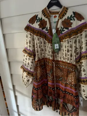 NWT Farm Rio Ainika Floral Ruffled Mini Dress thumbnail 7