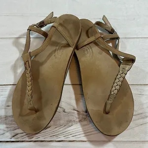 Rainbow Sandals Braided T Strap Size XL thumbnail 1