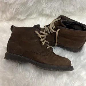 Rockport brown suede ankle Hiking Boots Sz 7.5 Fisherman Core D20‎ thumbnail 8