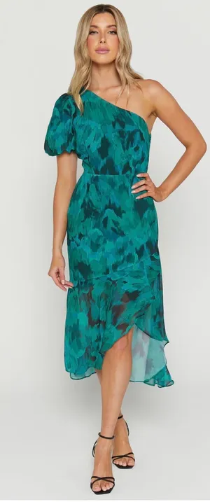 Showpo One-Shoulder Floral Dress thumbnail 1