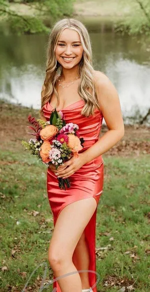 Hazel and Olive Satin Formal Dress thumbnail 1