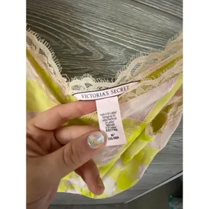 Victoria’s Secret nighty tank, medium, pink, and yellow lace detailing‎ on top thumbnail 2