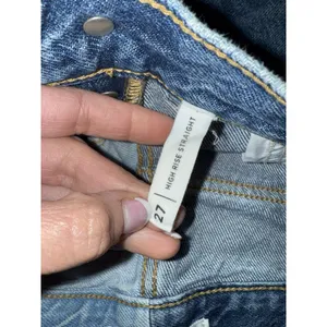 PacSun Women's 27 Half Bleached High Rise‎ Straight Jeans thumbnail 4