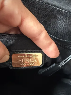 Furla Black Leather Top-Handle Satchel with Gold Hardware thumbnail 5