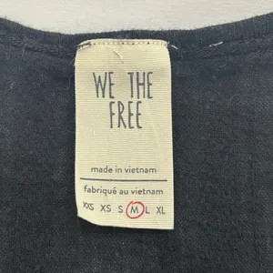 We The Free Free People Black Linen Blend Henley Babydoll Top Long Sleeve Medium thumbnail 5