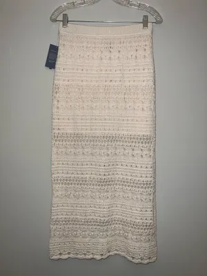 Universal Threads NWT Women's Openwork Midi Sweater Skirt Sz S ✨ thumbnail 6