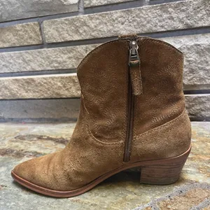 Dolce Vita Solow Suede Pointed Toe Cowboy Western Boots Suede Brown Tan 7.5 thumbnail 8