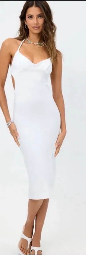 Frankie’s Bikinis Benetar white terry halter dress NWT thumbnail 1