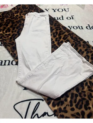 High-waisted flare jeans, size L. thumbnail 5