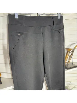 New Mix Black career office ponte pants stretchy resort cruise cocktail goth alt travel thumbnail 3