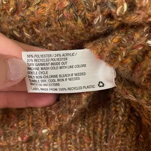 Women's Universal Threads. Chunky Loose Knit Brown Crop Sweater Small Oversized thumbnail 3