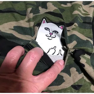 Ripndip Lord‎ Nermal Camo Pocket T-Shirt Green Camouflage Small Tee thumbnail 3