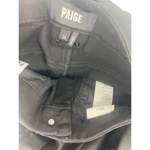 PAIGE Stella Black Coated Cargo Straight Leg Pants Size‎ 23 thumbnail 9