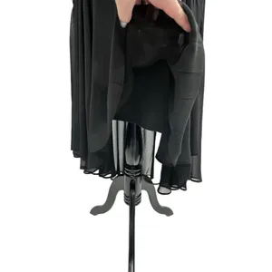 Just Tylor Women's Size(10)‎ Dress High Low Midi Chiffon Black with Bow thumbnail 7