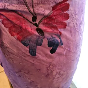 2piece Butterfly Boho Pants Set Purple Size L thumbnail 2