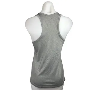 Nike Dri Fit Gray Scoop Neck Sleeveless Racerback Workout Tank Top Size M thumbnail 2