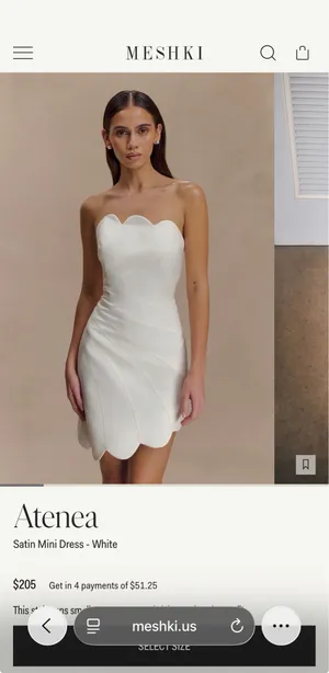 Satin Meshki Mini Dress thumbnail 6