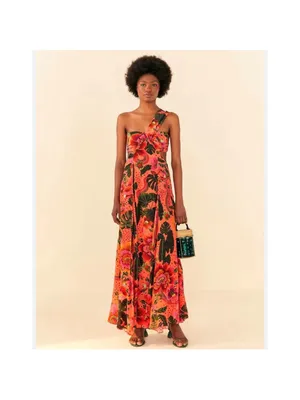 Farm Rio Blooming Gardens Tropical Island Vacation Maxi Dress thumbnail 2