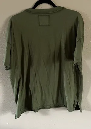 Aerie Graphic Print Green Relaxed Fit Crew Neck Short Sleeve T-Shirt Size S thumbnail 3