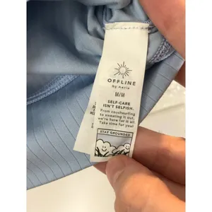 Aerie Offline by Real Me Henley light blue crop tee thumbnail 4