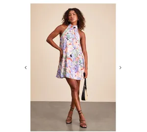Lulus Lavender Multi Floral Mini Shift Dress Purple Size M NWT thumbnail 4
