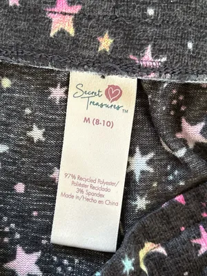 Secret Treasures Black Star & Moon Lounge Shorts with Pink Drawstring size M thumbnail 2