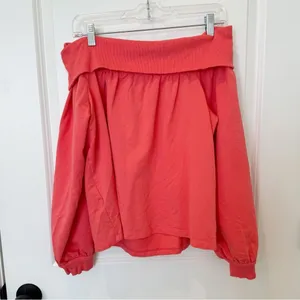 Anthropologie‎ Maeve Pink Off-The-Shoulder Pullover thumbnail 6