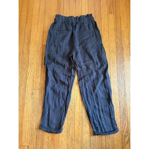 Free People Pants Womens XS Black Elastic Waist Tapered Leg thumbnail 4