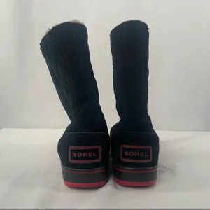 Sorel Glacy Suede‎ Pull On Winter Snow Boots in Black Size 8 thumbnail 6