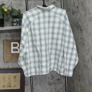 NWT Levis Harrison Cotton Long Bebe Plaid Button Up Shirt Dark Forest Green 1X thumbnail 3