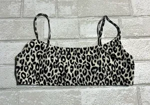 Triangl Black & Cream Leopard Bikini Top Only Size Small thumbnail 1