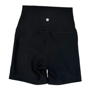 90° Degree by Reflex Womens XS Biker Shorts Black 5" Rib Knit Stretch thumbnail 2