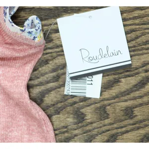 Roudelain Womens Double Sleeve Pajama Shirt Top EJJE340M Bridal Rose Pink M thumbnail 3