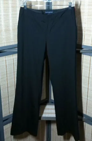 Banana Republic Black Hidden Button Trouser thumbnail 1