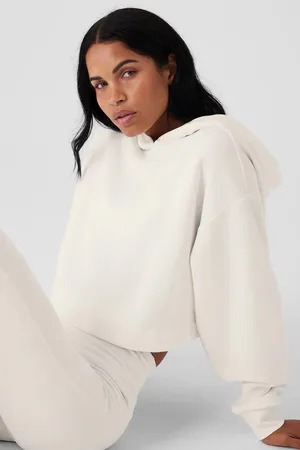 NWT Alo Bae Hoodie in ivory. Size XS thumbnail 3