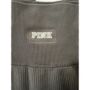 Victoria's Secret PINK Cool & Comfy Seamless Laser Cut Leggings Black Small‎ thumbnail 4