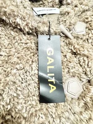 Galita Cozy Khaki Teddy Toggle Jacket with Hood Size Small Tan thumbnail 12