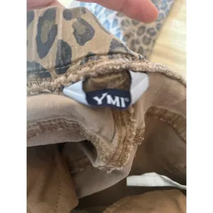 Leopard Print Distressed Jogger Jeans With Drawstring Waist & Raw Hem By YMI thumbnail 6