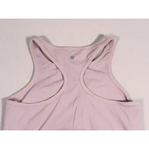 Lululemon Ebb to Street Cropped Tank Top Size 12 Pink Haze Racerback Gym Yoga thumbnail 6