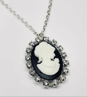 Rhinestone Cameo Necklace Goth New thumbnail 9
