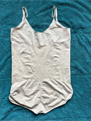 Spanx 10129P Open Bust Brief Bodysuit 2X Beige Oat Nude Shapewear Slimming thumbnail 5