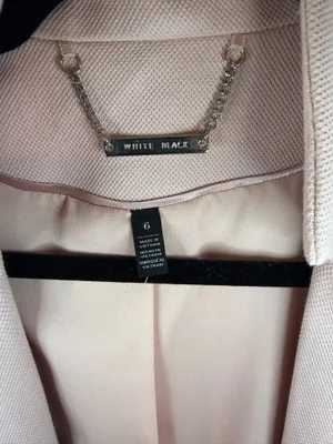 White House Black Market Blush Pink Fitted Blazer Jacket Size 6 thumbnail 4