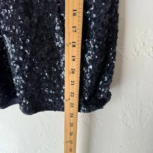 J. Crew Women's Size Small Navy Blue Sequin Sparkle Party‎ Tank Top thumbnail 8