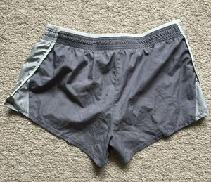 Nike women’s‎ dri-fit shorts size: L color: Gray/White thumbnail 5