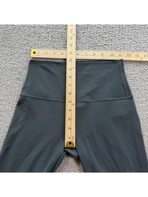 Lululemon High Waisted Leggings Womens 2 Gray Athletic Yoga Pants Running Gym thumbnail 3