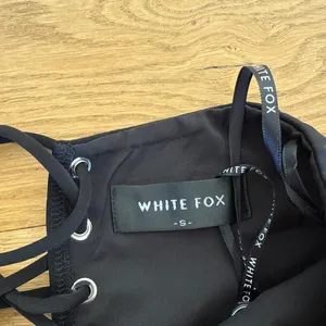 White Fox - Nightingale Strapless Lace Up Back Top in Black thumbnail 3