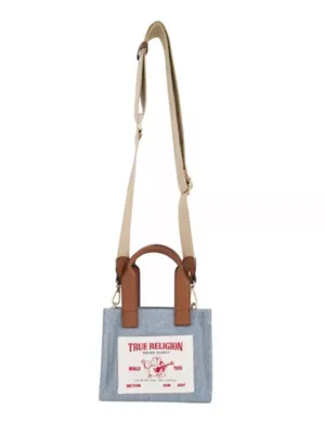 NWT True Religion Denim Mini Tote Bag Y2K Crossbody Bag Blue thumbnail 5